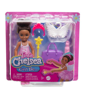Barbie Chelsea Ballerina Doll & Accessories Set, Career-Themed Brunette Small Doll - Imagem 6 de 6