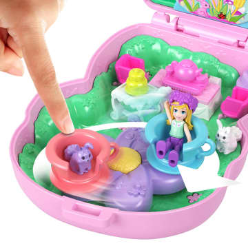 Polly Pocket Coffret Lapin Heure du Thé, Micro-Poupée, Lapins, Acc. - Imagen 4 de 6