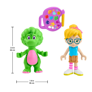 Fisher-Price Barney's World Barney's Friend Vivie & Baby Bop Figure Set For Kids, 3 Toys - Image 6 of 6