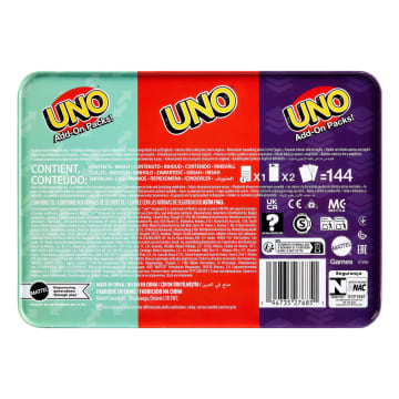 UNO Card Game With 2 Add-On Packs Card Deck For Kids, Adults & Family Night - Imagem 6 de 6