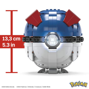 MEGA Pokémon Jumbo Great Ball Building Kit With Lights (299 Pieces), For Collectors - Image 2 of 6