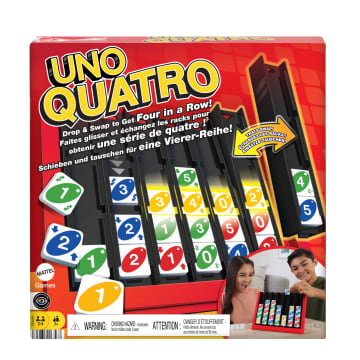 UNO Quatro Game For Adult, Family & Game Night, 2 To 4 Players, Ages 7 Years & Up - Image 1 of 6