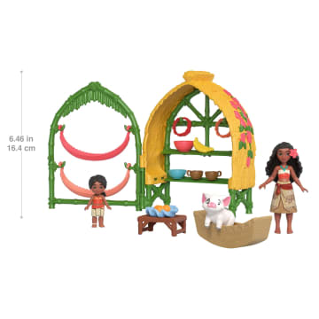 Disney Moana 2 Toys, Moana & Simea Village Home Playset, 2 Small Dolls, Friend Figure & 15 Accessories - Image 5 of 6