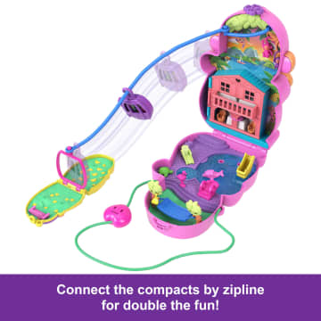 Polly Pocket Momma Monkey & Baby Playset With 2 Micro Dolls, Pets & 13 Accessories, 2-in-1 Purse & Toy - Imagem 4 de 6