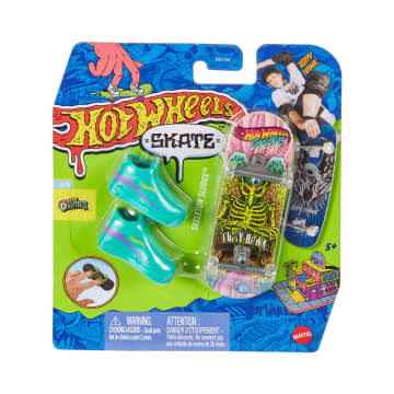 Hot Wheels Skate Veículo de Brinquedo Skateboard SKELETON SLUDGE™ com Tênis - Imagen 5 de 5