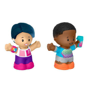 Little People Barbie Toy Set, 2 Wellness-Themed Character Figures, Toddler Toy - Imagem 1 de 6