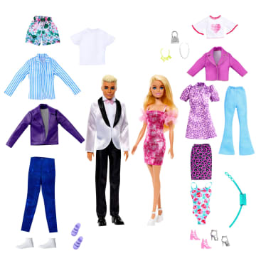 Barbie Doll And Ken Doll Fashion Set With Clothes And Accessories - Image 1 of 6