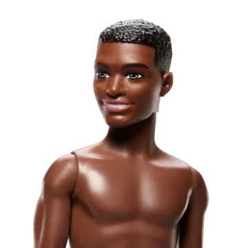 Beach Ken Doll With Dark Brown Hair Wearing Blue Swimsuit - Image 2 of 6