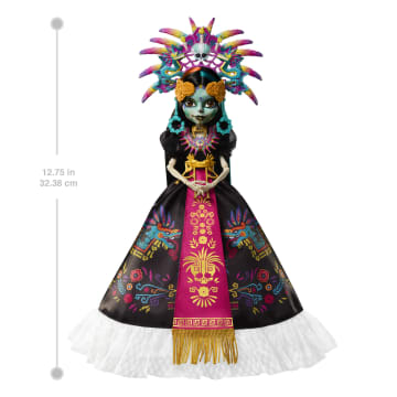Monster High Skelita Calaveras Collectible Doll, Día De Muertos 2025, Aztec-Inspired Gown - Image 2 of 6