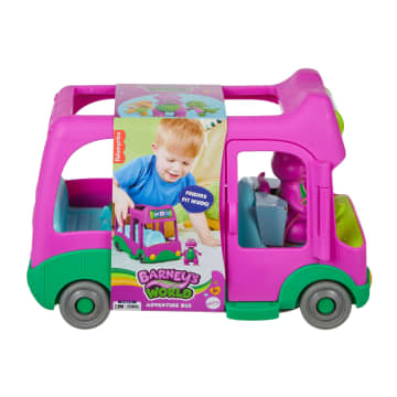 Fisher-Price Barney's World Adventure Bus Push-Along Toy & Barney Figure For Kids, 2 Pieces - Image 6 of 6