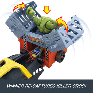 Hot Wheels Racerverse Batman's Escape Chase Track Set, Die-Cast Joker & Batman Toy Cars - Imagem 5 de 6