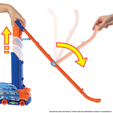 Hot Wheels City Speed Drop Transport Hauler, includes 1 Car - Imagem 5 de 6