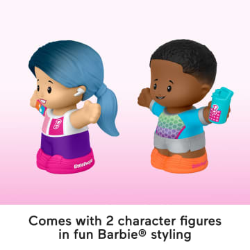 Little People Barbie Toy Set, 2 Wellness-Themed Character Figures, Toddler Toy - Imagem 3 de 6