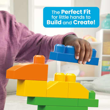 MEGA BLOKS First Builders Deluxe Building Bag Toy Blocks With Storage Bag (150 Pieces) For Toddler - Image 4 of 6
