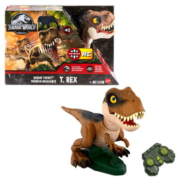 Jurassic World Roarin’ Frenzy T Rex RC Toy, Motorized Remote Control Tyrannosaurus Rex Dinosaur - Image 1 of 6
