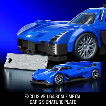 Mattel Brick Shop Hot Wheels Cadillac Project Gtp Hypercar Building Toy Kit (236 Pieces), For Collectors - Imagem 5 de 6