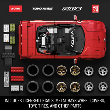 (Sold Out) Mattel Brick Shop Hot Wheels ’90 Acura Nsx Building Toy (876 Pieces), For Collectors - Imagen 4 de 6
