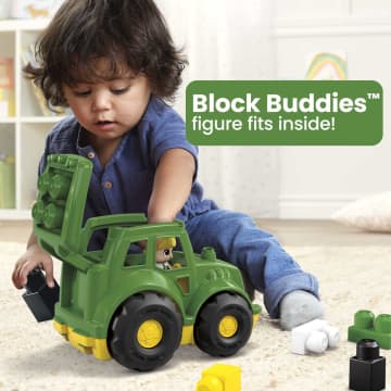 MEGA BLOKS John Deere Lil' Tractor Building Toy Blocks (6 Pieces) For Toddlers - Image 2 of 6