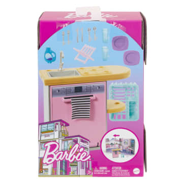 Barbie Coffret Meuble et Accessoires, Thème de Lave-Vaisselle - Imagem 6 de 6