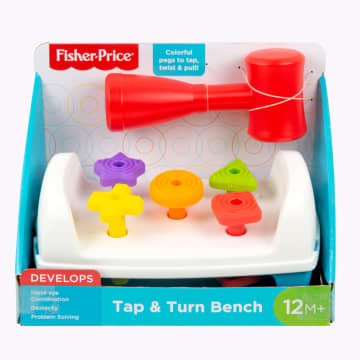 Fisher-Price Tap & Turn Bench Pretend Tools 2-Sided Toy For Infants And Toddlers - Image 6 of 6