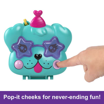 Polly Pocket Doggy Birthday Bash Compact Playset With 2 Micro Dolls, 14 Accessories & 5 Features - Image 3 of 6