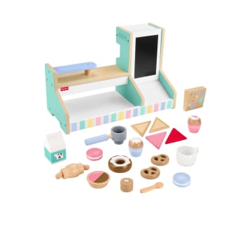 Fisher-Price®  Coffret Café en Bois, 20Éléments en Bois - Imagem 5 de 6