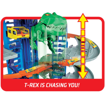 Hot Wheels Ultimate Garage Playset With 2 Toy Cars & Robo-Dinosaur - Image 4 of 6