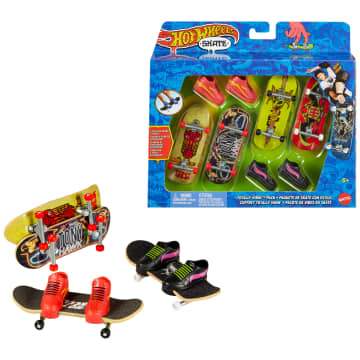 Hot Wheels Skate Veículo de Brinquedo Pacote de Skateboards com Tênis Variado - Imagen 1 de 7