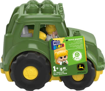 MEGA BLOKS John Deere Lil' Tractor Building Toy Blocks (6 Pieces) For Toddlers - Image 6 of 6
