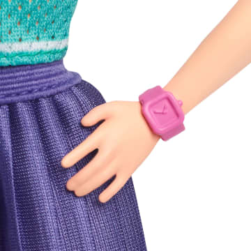 Barbie Fashionistas Doll #232 in Jersey Top And Pleated Purple Skirt, Red Hair - Image 4 of 6