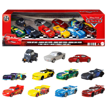 Disney And Pixar Cars Diecast 1:55 Scale Vehicles 11-Pack Piston Cup Race Themed With Lightning Mcqueen