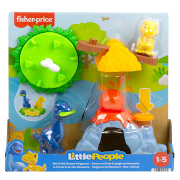 Fisher-Price Little People Spin & Play Dinosaur Playground Toddler Playset, 6 Pieces - Image 6 of 6