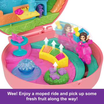 Polly Pocket Adventure Moped Compact With 2 Micro Dolls And Pet, Travel Toy With Animal And Vehicle Accessories - Image 5 of 6