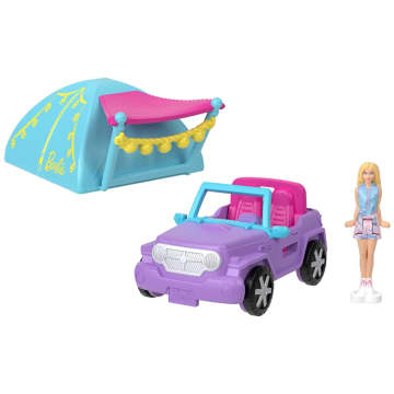 Barbie Mini Barbieland Dreamhouse & 2-Vehicle Playset With 5 1.5-inch Dolls, Furniture & Accessories - Image 3 of 6