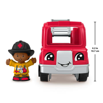 Fisher-Price Little People Toy Firetruck & Firefighter Figure Set For Toddlers, 2 Pieces - Image 5 of 6