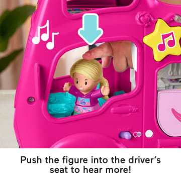 Fisher-Price Little People Barbie Little Dreamcamper Rv Playset With Music Lights & 2 Figures, Multilanguage Version - Imagen 5 de 6