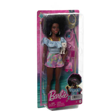 Barbie Doll With Roller Skates, Fashion Accessories And Pet Puppy - Imagem 6 de 6