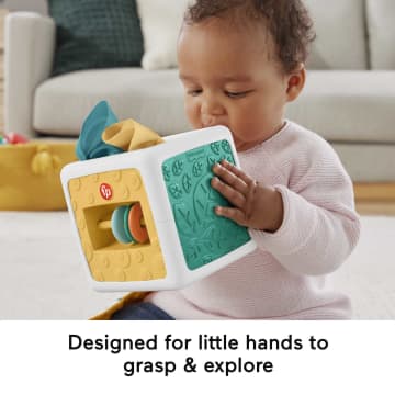 Fisher Price Tissue Fun Activity Cube Baby Sensory Crinkle Toys For Newborns - Image 5 of 6