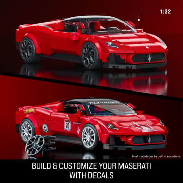 Mattel Brick Shop Hot Wheels Maserati MC20 Building Toy Kit (250 Pieces), For Collectors - Image 3 of 6