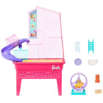 Barbie World  Coffret de Jeu  Terrain de Jeu Pour Hamsters, 9Acc. - Imagen 5 de 5