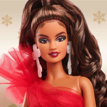 Barbie 2024 Holiday Barbie Dolls, Seasonal Collector Gift, Barbie Signature, Plaid Gown With Red Bow - Image 2 of 6