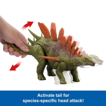 Jurassic World Chaos Theory Wild Roar Kentrosaurus Action Figure, Strike Attack & Sound Dinosaur Toy - Imagem 4 de 6