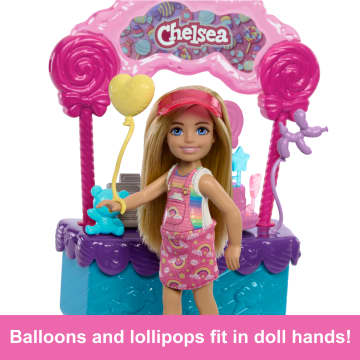 Barbie Chelsea Doll & Lollipop Stand, 10-Piece Toy Playset With Accessories - Image 4 of 5