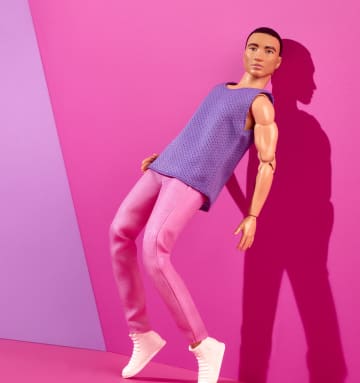 Ken Doll, Barbie Looks, Black Hair, Purple Top With Pink Pants - Image 5 of 6