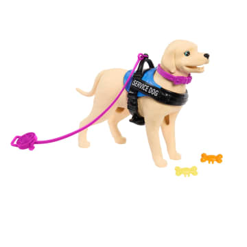 Barbie Doll & Service Dog Playset With Wheelchair, Ramp & Accessories, Brunette Fashion Doll - Imagem 3 de 5