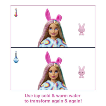 Barbie Doll Cutie Reveal Bunny Plush Costume Doll With Pet, Color Change - Image 4 of 6