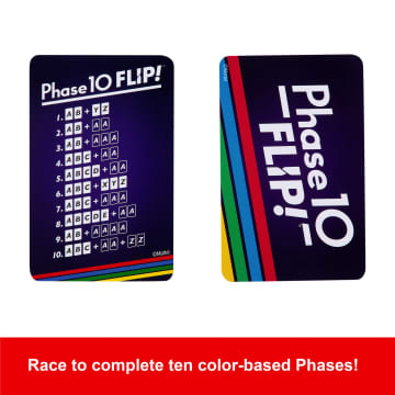 Phase 10 Flip Card Game, Classic Family Card Game With Double-Sided Cards For 2-6 Players - Image 5 of 6