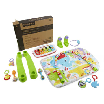 Fisher-Price Deluxe Kick & Play Piano Baby Gym Learning Toy & Newborn Rattle Maracas - Imagem 6 de 6