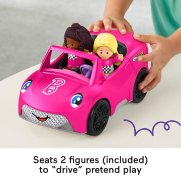 Fisher-Price Little People Barbie Convertible Toy Car With Music Sounds & 2 Figures For Toddlers - Image 4 of 6
