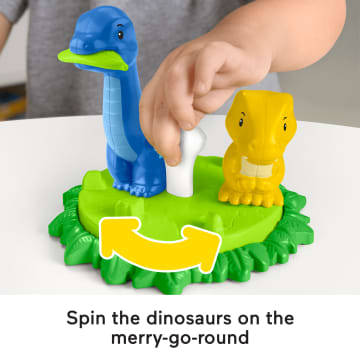 Fisher-Price Little People Spin & Play Dinosaur Playground Toddler Playset, 6 Pieces - Image 4 of 6